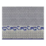 Women's Jacquard Woven Saree With Unstitched Blouse 5.5Mtr (Blue)