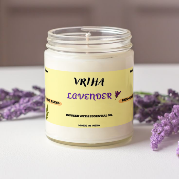 Vriha Scented Candles Combo Pack Of 2 ( Lavender, Ocean-Mist )