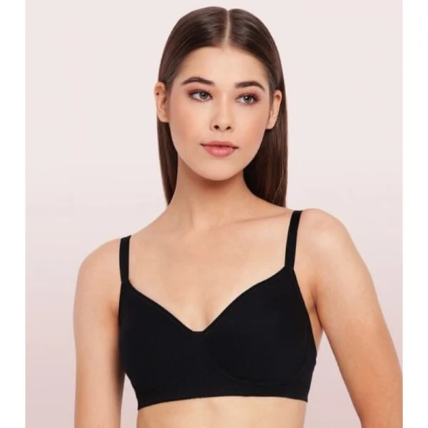 Enamor Women'S Side Support Shaper Supima Cotton Everyday Brassiere (Model: A042, Color: Black, Material: Cotton)