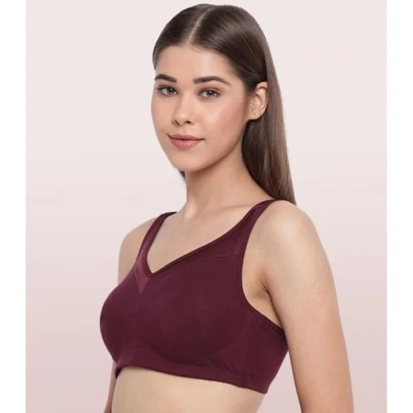 Enamor Women'S Smooth Super Lift Classic Full Support Brassiere (Model: A112, Color: GrapeWine, Material: Cotton)