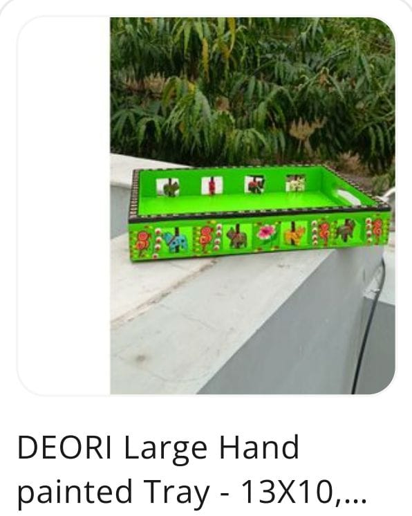 DEORI LARGE HAND PAINTAED TRAY