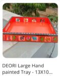 DEORI LARGE HAND PAINTAED TRAY