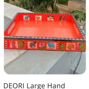 DEORI LARGE HAND PAINTAED TRAY