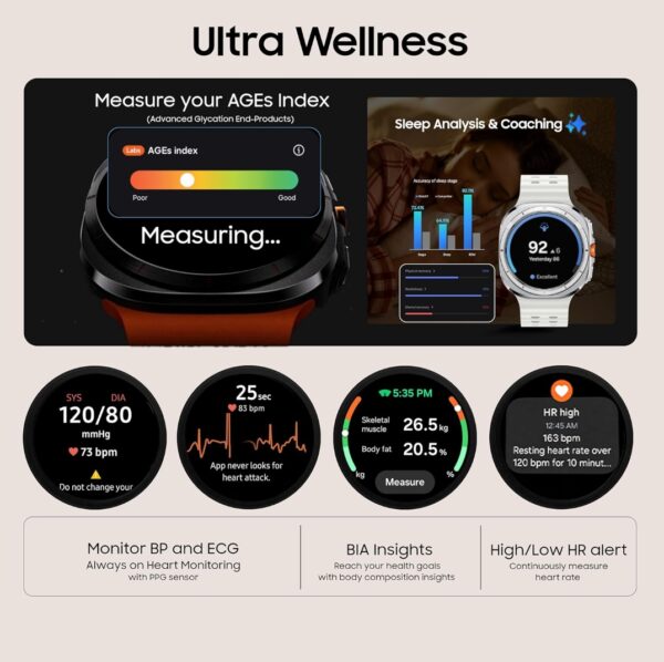 Samsung Galaxy Watch 7 Ultra 44mm Smart Watch ( White Strap)