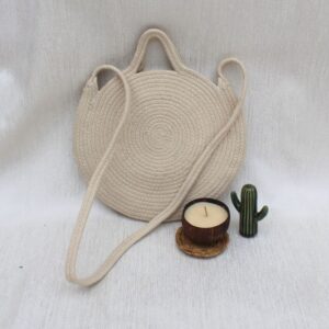 Cream & Round Sling Bag